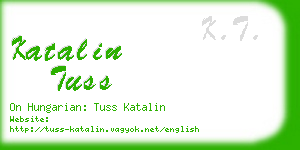 katalin tuss business card